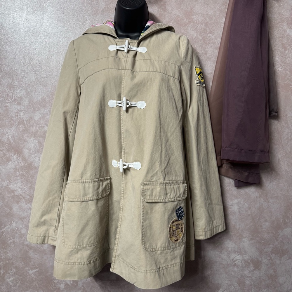 Victoria Secret Pink Tan Toggle Button Jacket, Size Medium